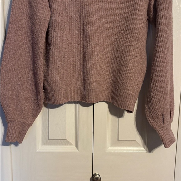 Madewell long sleeve mauve balloon sleeve sweater size XS - Picture 4 of 6